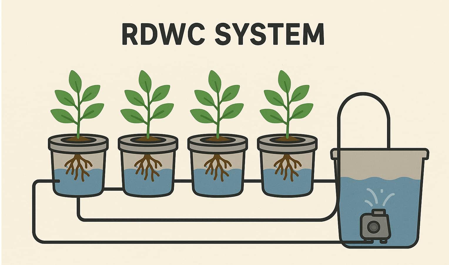 RDWC (Recirculating Deep Water Culture) схема работы