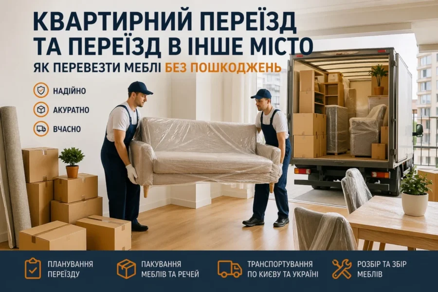 перевезення меблів Київ